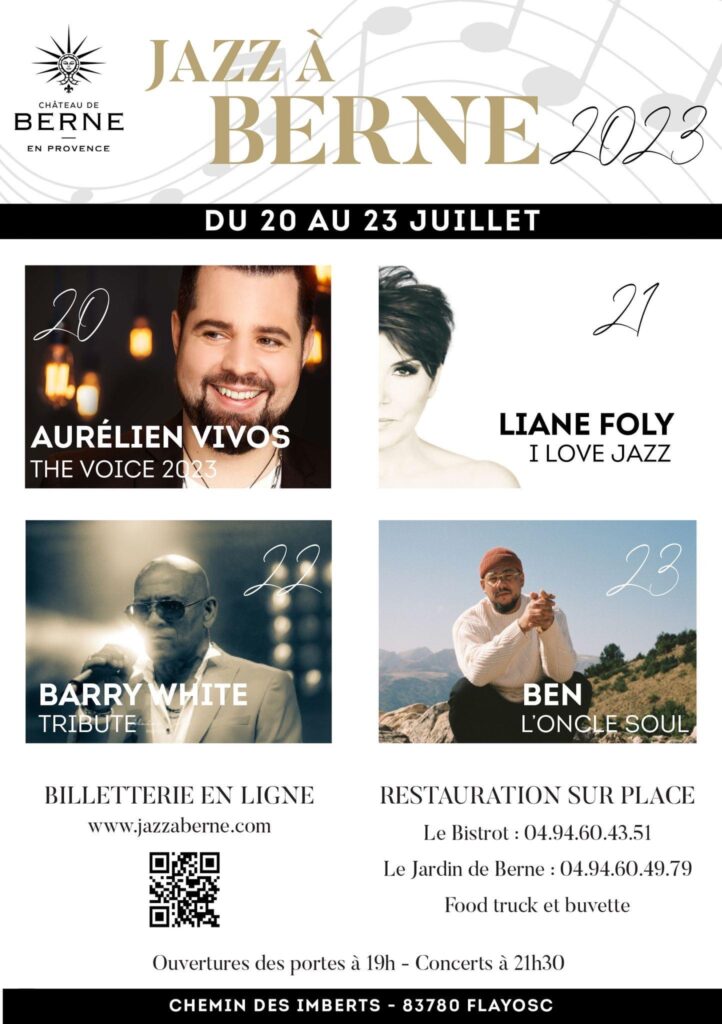 Concert Barry White Tribute Paris à Berne en Provence